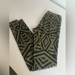 Olive green and Black lululemon Leggings